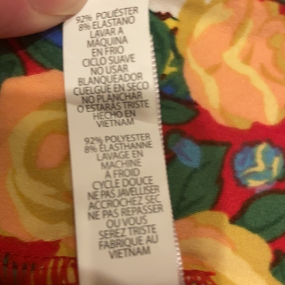 LuLaRoe Disney Daisy Duck Rose One Size Leggings - Picture 6 of 6